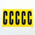 Letter C 5 Characters/card 130 X 45 mm Pack of 10