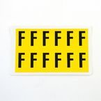 Letter F 12 Characters/card,38 X 21 mm Pack of 10