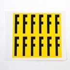 Letter F 12 Characters/card,56 X 21 mm Pack of 10