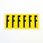 Letter F 6 Characters/card 90 X 38 mm Pack of 10