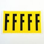 Letter F 5 Characters/card 130 X 45 mm Pack of 10