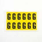 Letter G 12 Characters/card,38 X 21 mm Pack of 10