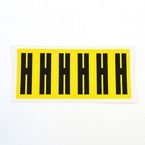 Letter H 6 Characters/card 90 X 38 mm Pack of 10