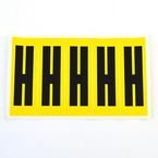 Letter H 5 Characters/card 130 X 45 mm Pack of 10