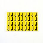 Letter J 36 Characters/card,19 X 14 mm Pack of 10