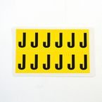 Letter J 12 Characters/card,38 X 21 mm Pack of 10