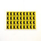Letter K 36 Characters/card,19 X 14 mm Pack of 10