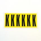 Letter K 6 Characters/card 90 X 38 mm Pack of 10