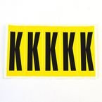 Letter K 5 Characters/card 130 X 45 mm Pack of 10
