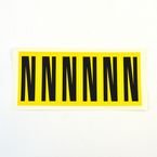 Letter N 6 Characters/card 90 X 38 mm Pack of 10