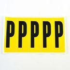 Letter P 5 Characters/card 130 X 45 mm Pack of 10