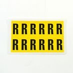 Letter R 12 Characters/card,38 X 21 mm Pack of 10