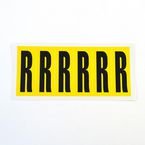 Letter R 6 Characters/card 90 X 38 mm Pack of 10