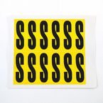 Letter S 12 Characters/card,56 X 21 mm Pack of 10