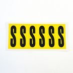 Letter S 6 Characters/card 90 X 38 mm Pack of 10