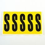 Letter S 5 Characters/card 130 X 45 mm Pack of 10