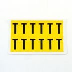 Letter T 12 Characters/card,38 X 21 mm Pack of 10