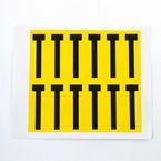 Letter T 12 Characters/card,56 X 21 mm Pack of 10