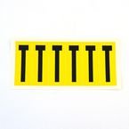 Letter T 6 Characters/card 90 X 38 mm Pack of 10