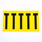 Letter T 5 Characters/card 130 X 45 mm Pack of 10