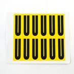 Letter U 12 Characters/card,56 X 21 mm Pack of 10