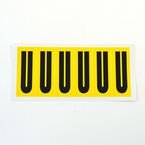 Letter U 6 Characters/card 90 X 38 mm Pack of 10
