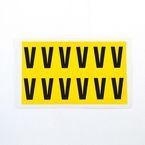 Letter V 12 Characters/card,38 X 21 mm Pack of 10