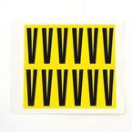 Letter V 12 Characters/card,56 X 21 mm Pack of 10