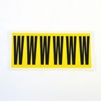 Letter W 6 Characters/card 90 X 38 mm Pack of 10