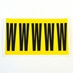 Letter W 5 Characters/card 130 X 45 mm Pack of 10