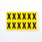 Letter X 12 Characters/card,38 X 21 mm Pack of 10