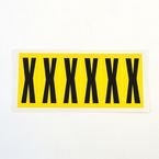 Letter X 6 Characters/card 90 X 38 mm Pack of 10