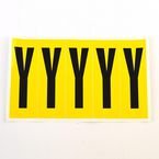 Letter Y 5 Characters/card 130 X 45 mm Pack of 10
