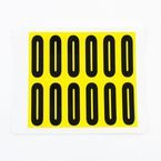 Number 0 12 Characters/card,56 X 21 mm Pack of 10