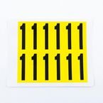 Number 1 12 Characters/card,56 X 21 mm Pack of 10