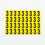 Number 3 36 Characters/card,19 X 14 mm Pack of 10