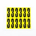Number 3 12 Characters/card,56 X 21 mm Pack of 10
