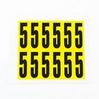 Number 5 12 Characters/card,56 X 21 mm Pack of 10