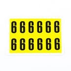Number 6 12 Characters/card,38 X 21 mm Pack of 10