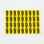 Number 9 36 Characters/card,19 X 14 mm Pack of 10