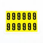 Number 9 12 Characters/card,38 X 21 mm Pack of 10