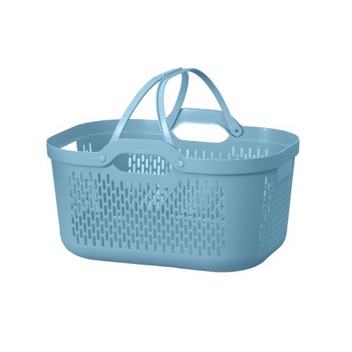 Signature Laundry Basket  With Handles - Air Blue
