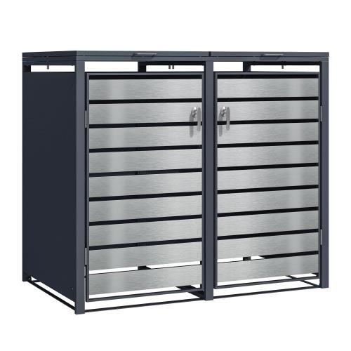 Phoenix Gb Series  2 Door Silver Bin Store
