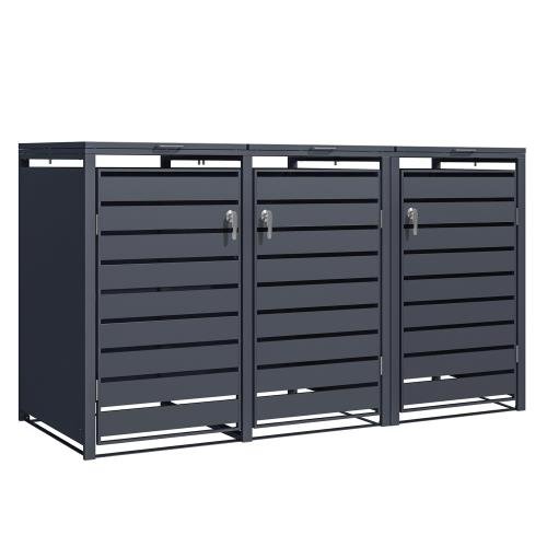 Phoenix Gb Series  3 Door Anthracite Bin Store