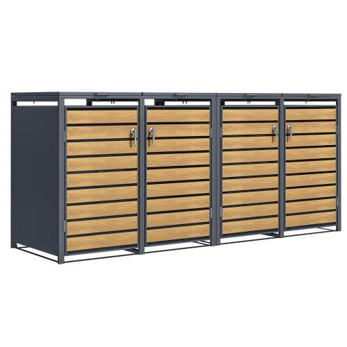 Phoenix Gb Series  4 Door Oak Bin Store