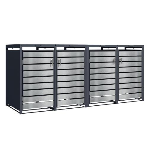 Phoenix Gb Series  4 Door Silver Bin Store