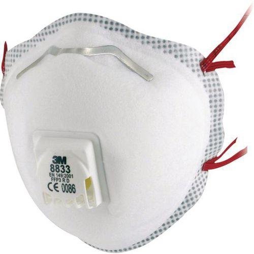 3m 8833 FFP3 P3 VALVED CUPPED MASK (BOX 10)