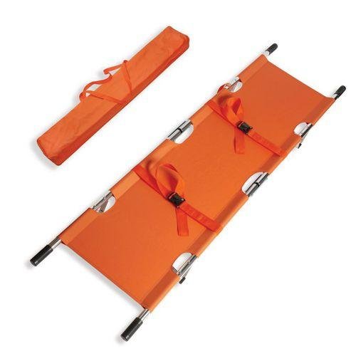 Orange folding aluminium stretcher (each)