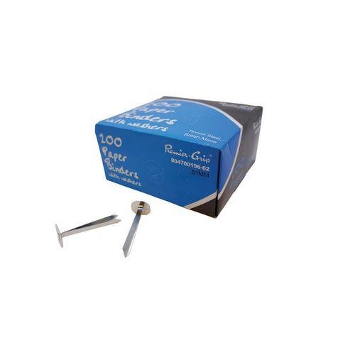 Premier grip metal 51mm paper binders - pack of 200