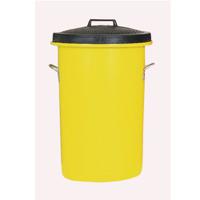 Coloured round plastic storage bins